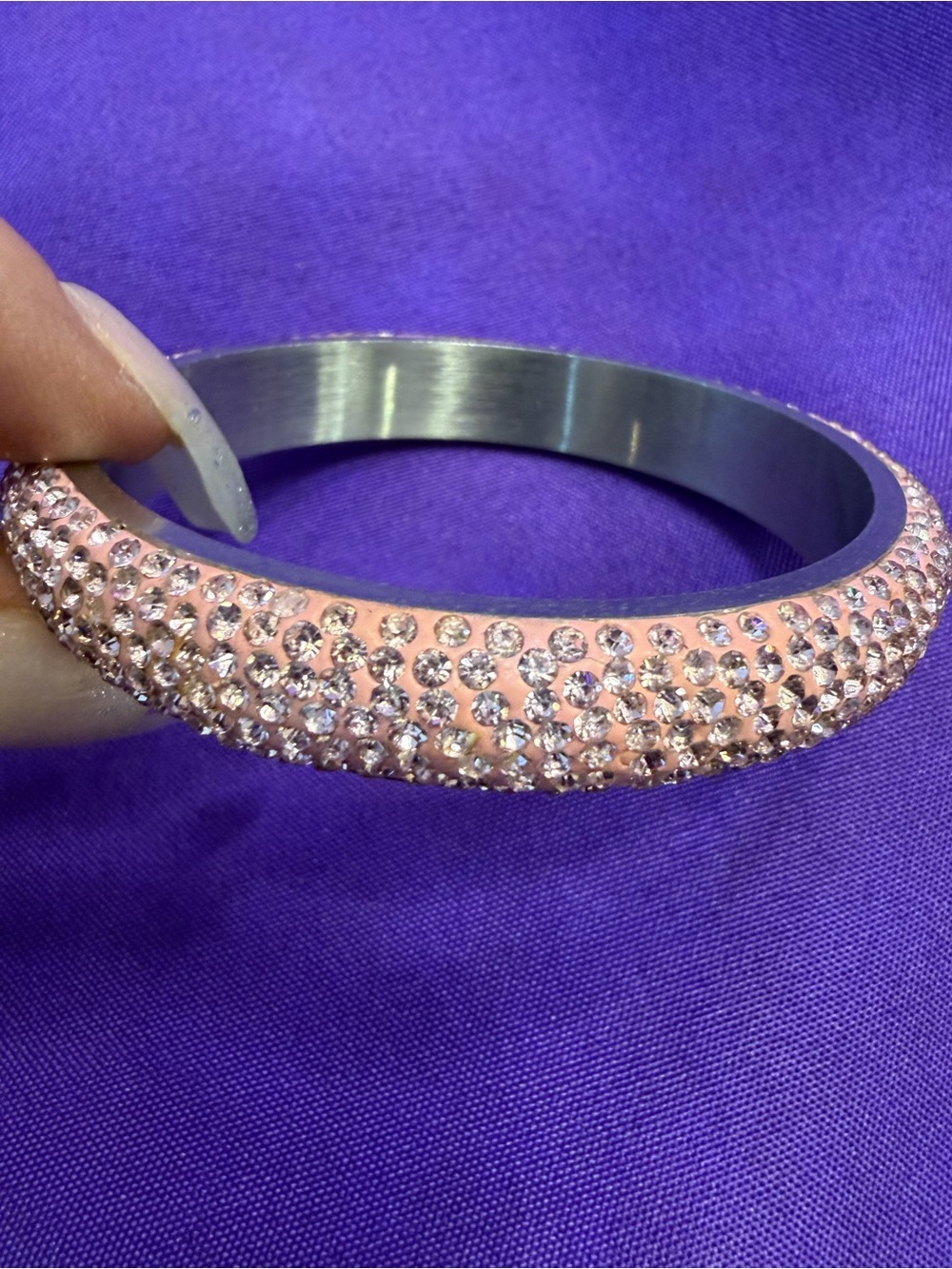 Park Lane Pink Crystal Pavé Bangle Bracelet New Never Worn